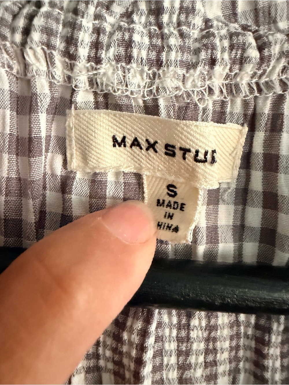 Max Studio Black & White Gingham Tiered Mini Dress - Picture 3 of 5